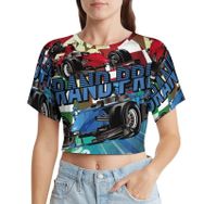 AILLOSA Racerback Tank Top Yuvarlak Yaka Kısa Kol TH-193 Kadın T-shirt