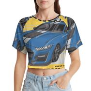 AILLOSA Racerback Tank Top Yuvarlak Yaka Kısa Kol TH-194 Kadın T-shirt