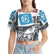 AILLOSA Racerback Tank Top Yuvarlak Yaka Kısa Kol TH-268 Kadın T-shirt