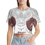 AILLOSA Racerback Tank Top Yuvarlak Yaka Kısa Kol TH-277 Kadın T-shirt