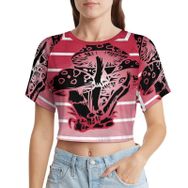 AILLOSA Racerback Tank Top Yuvarlak Yaka Kısa Kol TH-287 Kadın T-shirt