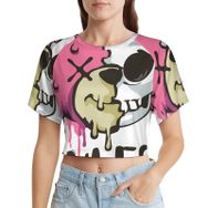 AILLOSA Racerback Tank Top Yuvarlak Yaka Kısa Kol TH-295 Kadın T-shirt