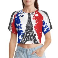AILLOSA Racerback Tank Top Yuvarlak Yaka Kısa Kol TH-301 Kadın T-shirt