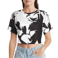 AILLOSA Racerback Tank Top Yuvarlak Yaka Kısa Kol TH-308 Kadın T-shirt
