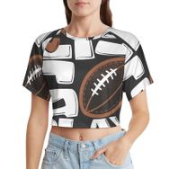 AILLOSA Racerback Tank Top Yuvarlak Yaka Kısa Kol TH-321 Kadın T-shirt