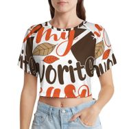 AILLOSA Racerback Tank Top Yuvarlak Yaka Kısa Kol TH-324 Kadın T-shirt