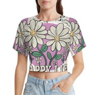 AILLOSA Racerback Tank Top Yuvarlak Yaka Kısa Kol TH-327 Kadın T-shirt