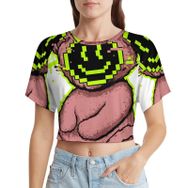 AILLOSA Racerback Tank Top Yuvarlak Yaka Kısa Kol TH-331 Kadın T-shirt