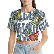 AILLOSA Racerback Tank Top Yuvarlak Yaka Kısa Kol TH-332 Kadın T-shirt