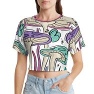 AILLOSA Racerback Tank Top Yuvarlak Yaka Kısa Kol TH-334 Kadın T-shirt