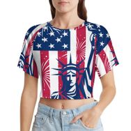 AILLOSA Racerback Tank Top Yuvarlak Yaka Kısa Kol TH-338 Kadın T-shirt