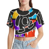 AILLOSA Racerback Tank Top Yuvarlak Yaka Kısa Kol TH-347 Kadın T-shirt