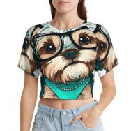AILLOSA Racerback Tank Top Yuvarlak Yaka Kısa Kol TH-348 Kadın T-shirt