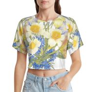 AILLOSA Racerback Tank Top Yuvarlak Yaka Kısa Kol TH-35 Kadın T-shirt