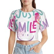 AILLOSA Racerback Tank Top Yuvarlak Yaka Kısa Kol TH-350 Kadın T-shirt