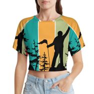 AILLOSA Racerback Tank Top Yuvarlak Yaka Kısa Kol TH-354 Kadın T-shirt