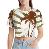 AILLOSA Racerback Tank Top Yuvarlak Yaka Kısa Kol TH-365 Kadın T-shirt