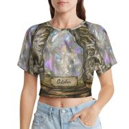 AILLOSA Racerback Tank Top Yuvarlak Yaka Kısa Kol TH-367 Kadın T-shirt