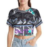 AILLOSA Racerback Tank Top Yuvarlak Yaka Kısa Kol TH-369 Kadın T-shirt