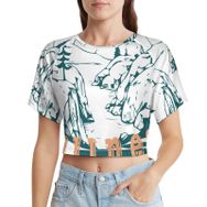 AILLOSA Racerback Tank Top Yuvarlak Yaka Kısa Kol TH-38 Kadın T-shirt
