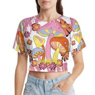 AILLOSA Racerback Tank Top Yuvarlak Yaka Kısa Kol TH-381 Kadın T-shirt
