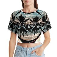 AILLOSA Racerback Tank Top Yuvarlak Yaka Kısa Kol TH-382 Kadın T-shirt
