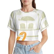 AILLOSA Racerback Tank Top Yuvarlak Yaka Kısa Kol TH-386 Kadın T-shirt