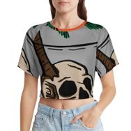 AILLOSA Racerback Tank Top Yuvarlak Yaka Kısa Kol TH-387 Kadın T-shirt