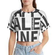 AILLOSA Racerback Tank Top Yuvarlak Yaka Kısa Kol TH-39 Kadın T-shirt