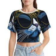 AILLOSA Racerback Tank Top Yuvarlak Yaka Kısa Kol TH-399 Kadın T-shirt