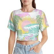 AILLOSA Racerback Tank Top Yuvarlak Yaka Kısa Kol TH-406 Kadın T-shirt