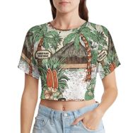 AILLOSA Racerback Tank Top Yuvarlak Yaka Kısa Kol TH-408 Kadın T-shirt