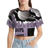 AILLOSA Racerback Tank Top Yuvarlak Yaka Kısa Kol TH-41 Kadın T-shirt