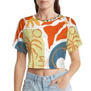 AILLOSA Racerback Tank Top Yuvarlak Yaka Kısa Kol TH-411 Kadın T-shirt