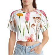 AILLOSA Racerback Tank Top Yuvarlak Yaka Kısa Kol TH-420 Kadın T-shirt