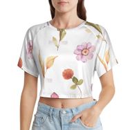 AILLOSA Racerback Tank Top Yuvarlak Yaka Kısa Kol TH-421 Kadın T-shirt