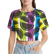 AILLOSA Racerback Tank Top Yuvarlak Yaka Kısa Kol TH-427 Kadın T-shirt