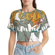 AILLOSA Racerback Tank Top Yuvarlak Yaka Kısa Kol TH-430 Kadın T-shirt