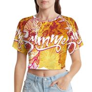AILLOSA Racerback Tank Top Yuvarlak Yaka Kısa Kol TH-437 Kadın T-shirt
