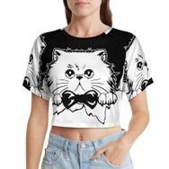 AILLOSA Racerback Tank Top Yuvarlak Yaka Kısa Kol TH-453 Kadın T-shirt
