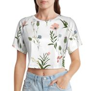 AILLOSA Racerback Tank Top Yuvarlak Yaka Kısa Kol TH-454 Kadın T-shirt