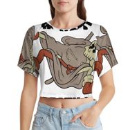 AILLOSA Racerback Tank Top Yuvarlak Yaka Kısa Kol TH-456 Kadın T-shirt