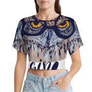 AILLOSA Racerback Tank Top Yuvarlak Yaka Kısa Kol TH-457 Kadın T-shirt