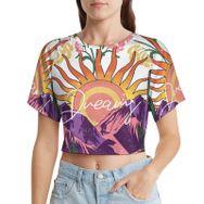 AILLOSA Racerback Tank Top Yuvarlak Yaka Kısa Kol TH-460 Kadın T-shirt