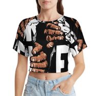 AILLOSA Racerback Tank Top Yuvarlak Yaka Kısa Kol TH-461 Kadın T-shirt