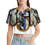 AILLOSA Racerback Tank Top Yuvarlak Yaka Kısa Kol TH-463 Kadın T-shirt