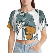 AILLOSA Racerback Tank Top Yuvarlak Yaka Kısa Kol TH-464 Kadın T-shirt