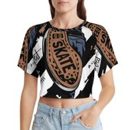 AILLOSA Racerback Tank Top Yuvarlak Yaka Kısa Kol TH-478 Kadın T-shirt