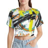 AILLOSA Racerback Tank Top Yuvarlak Yaka Kısa Kol TH-483 Kadın T-shirt