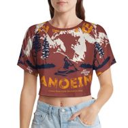 AILLOSA Racerback Tank Top Yuvarlak Yaka Kısa Kol TH-488 Kadın T-shirt